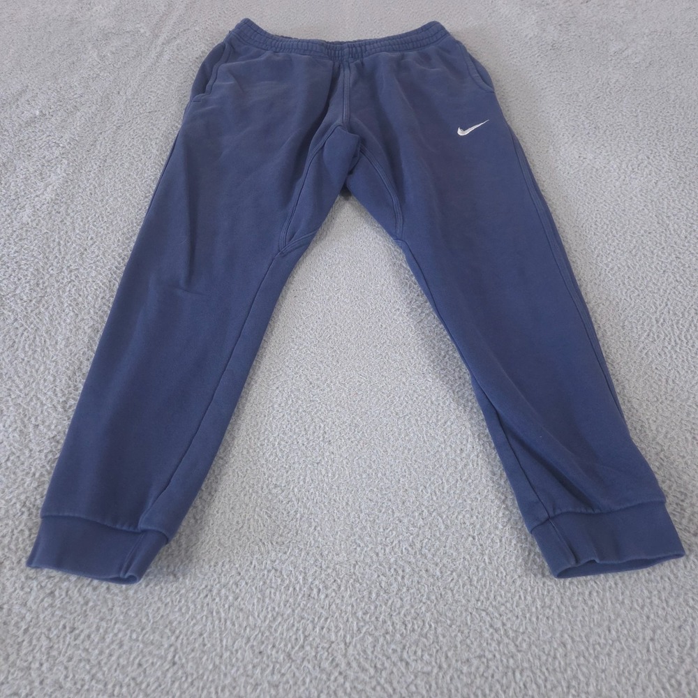 Nike Sportswear Club Fleece Joggers Mens Medium Navy Sweatpants Cuffed Athletic